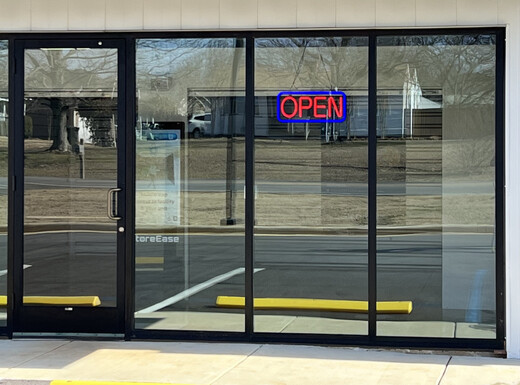 Open storefront with clean windows